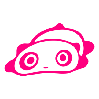 Floppy Panda Decal (Hot Pink)